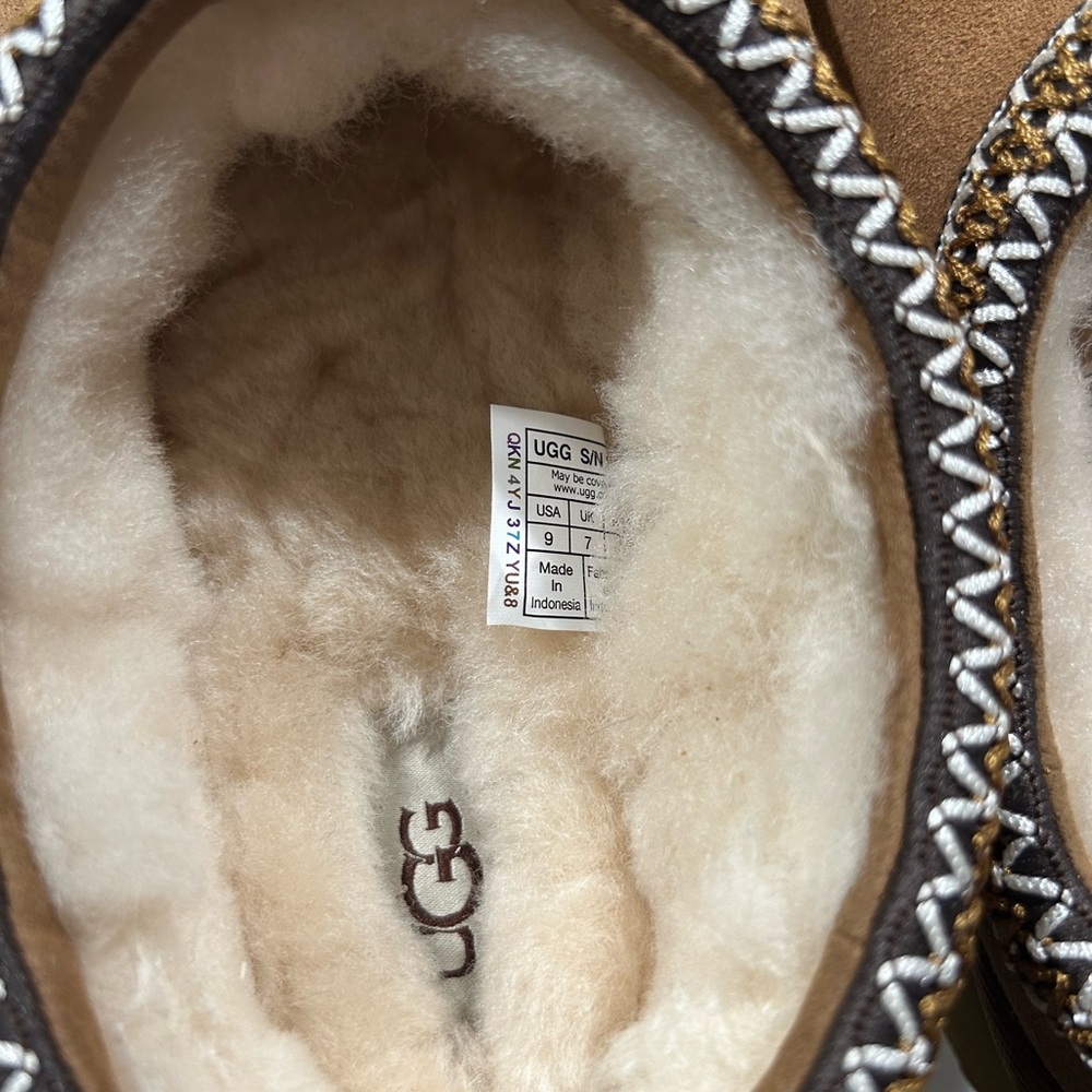 UGG Tasman ll Chestnut Suede Slip-On Slipper size 9 LIKE NEW - Picture 10 of 14